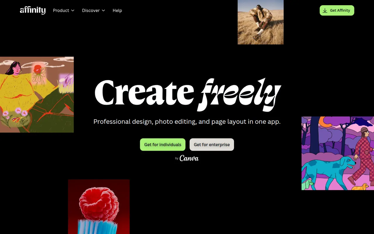 Affinity website screenshot