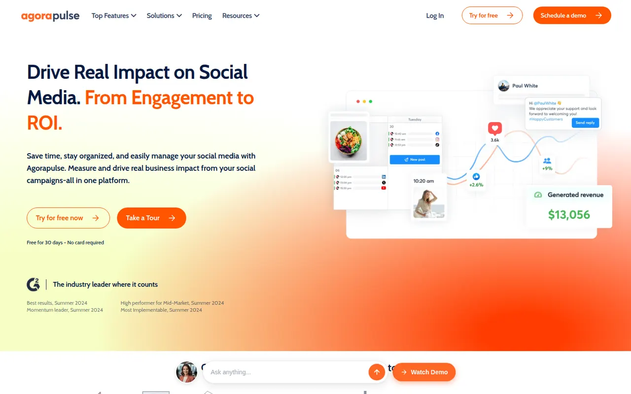 Agorapulse website screenshot