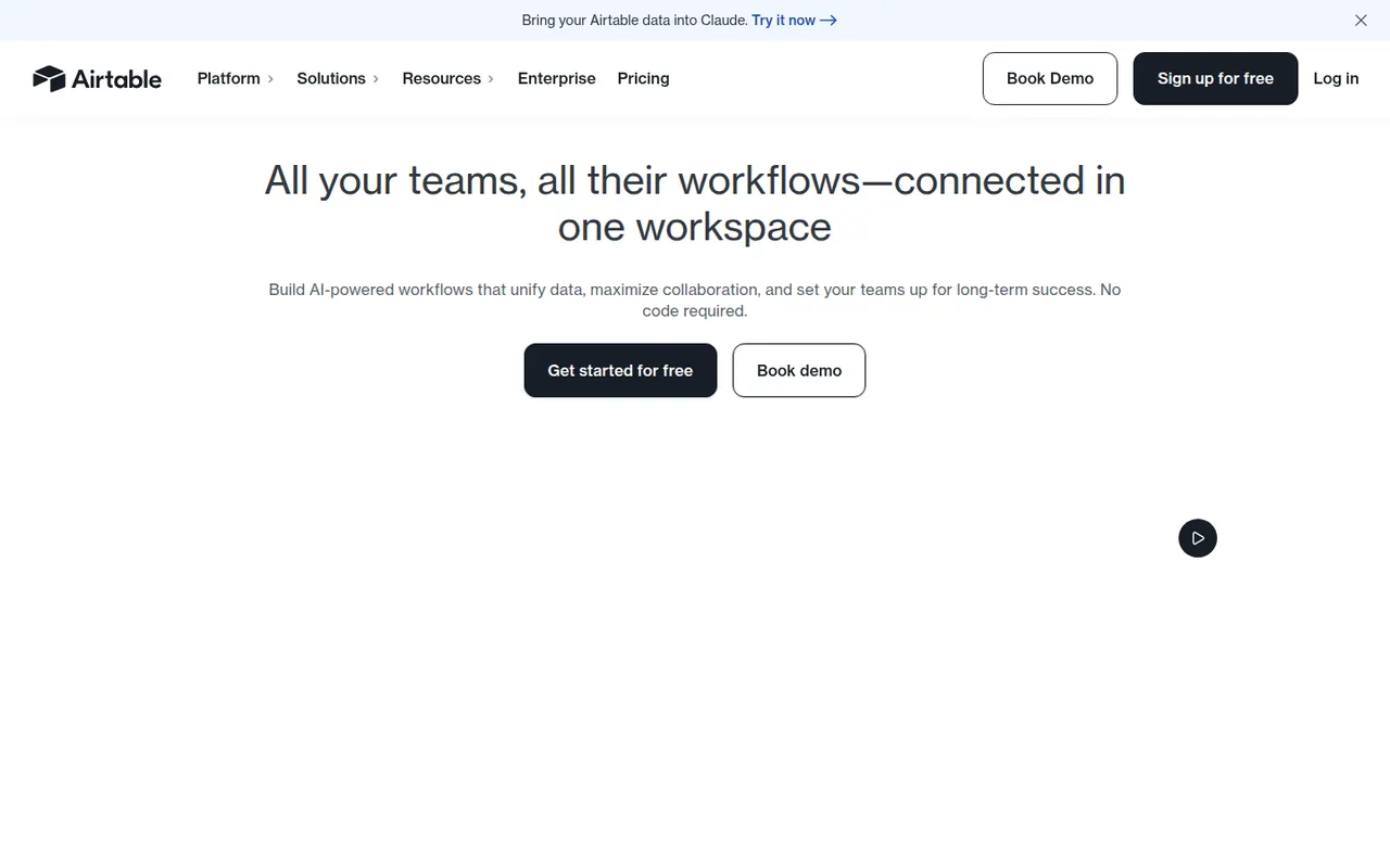 Airtable website screenshot