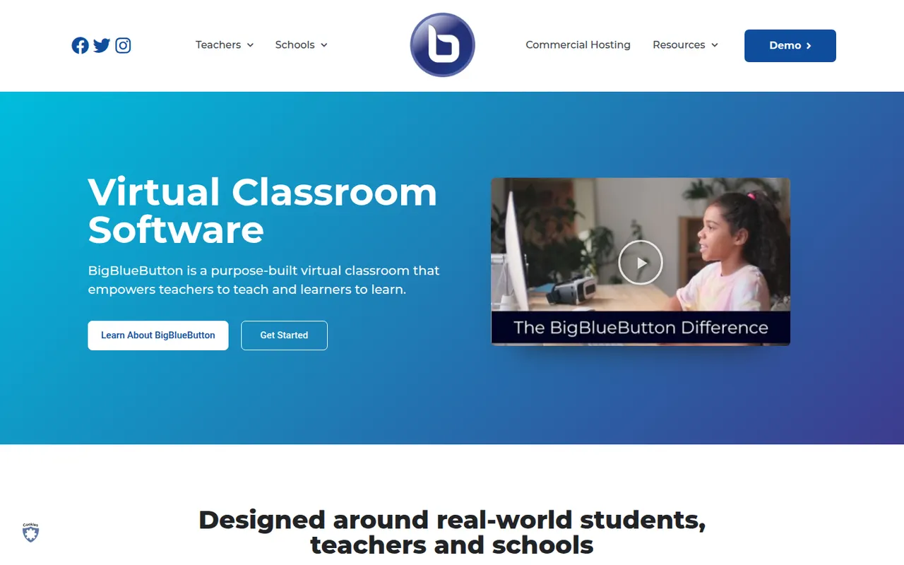 BigBlueButton website screenshot