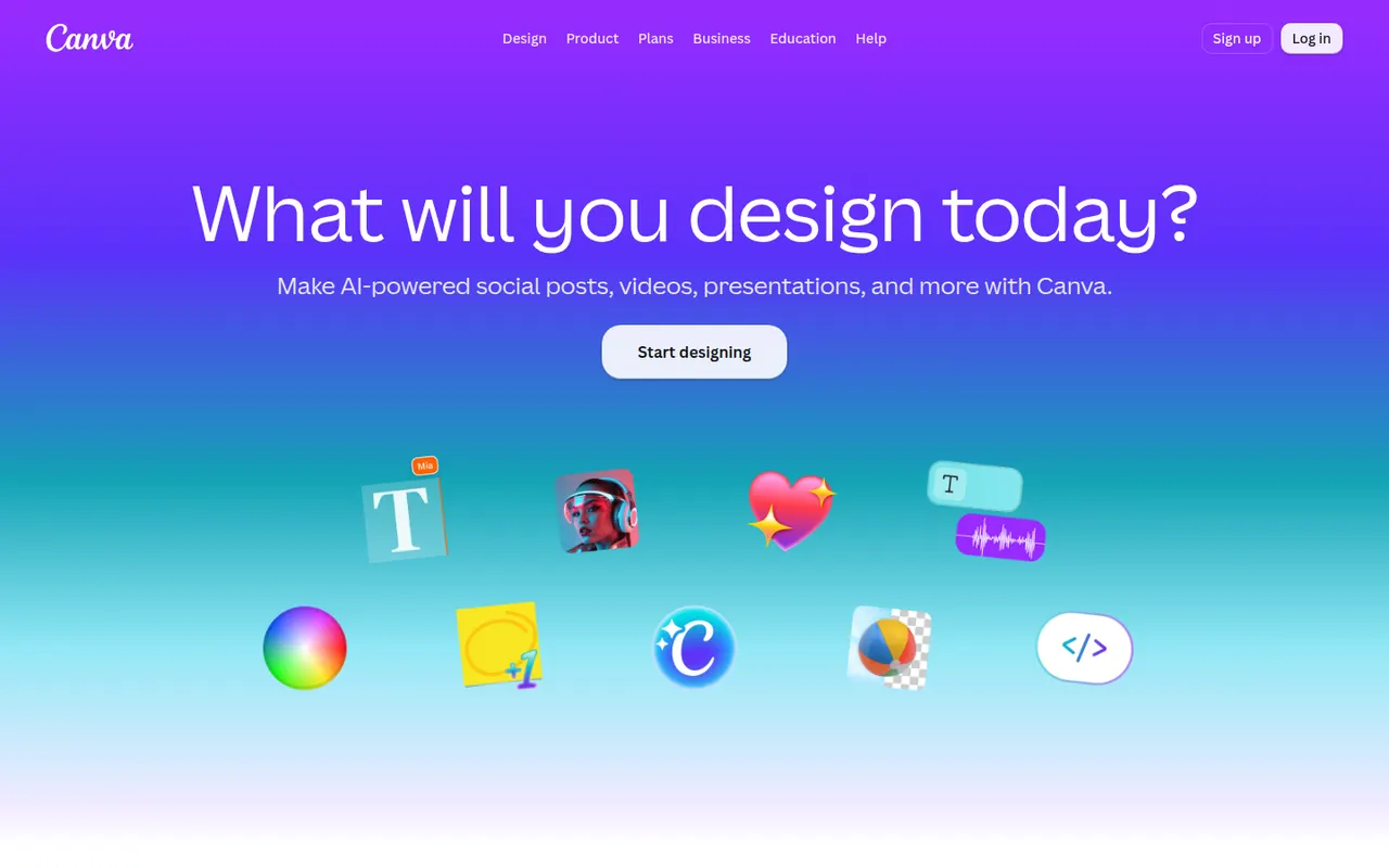 Canva website screenshot