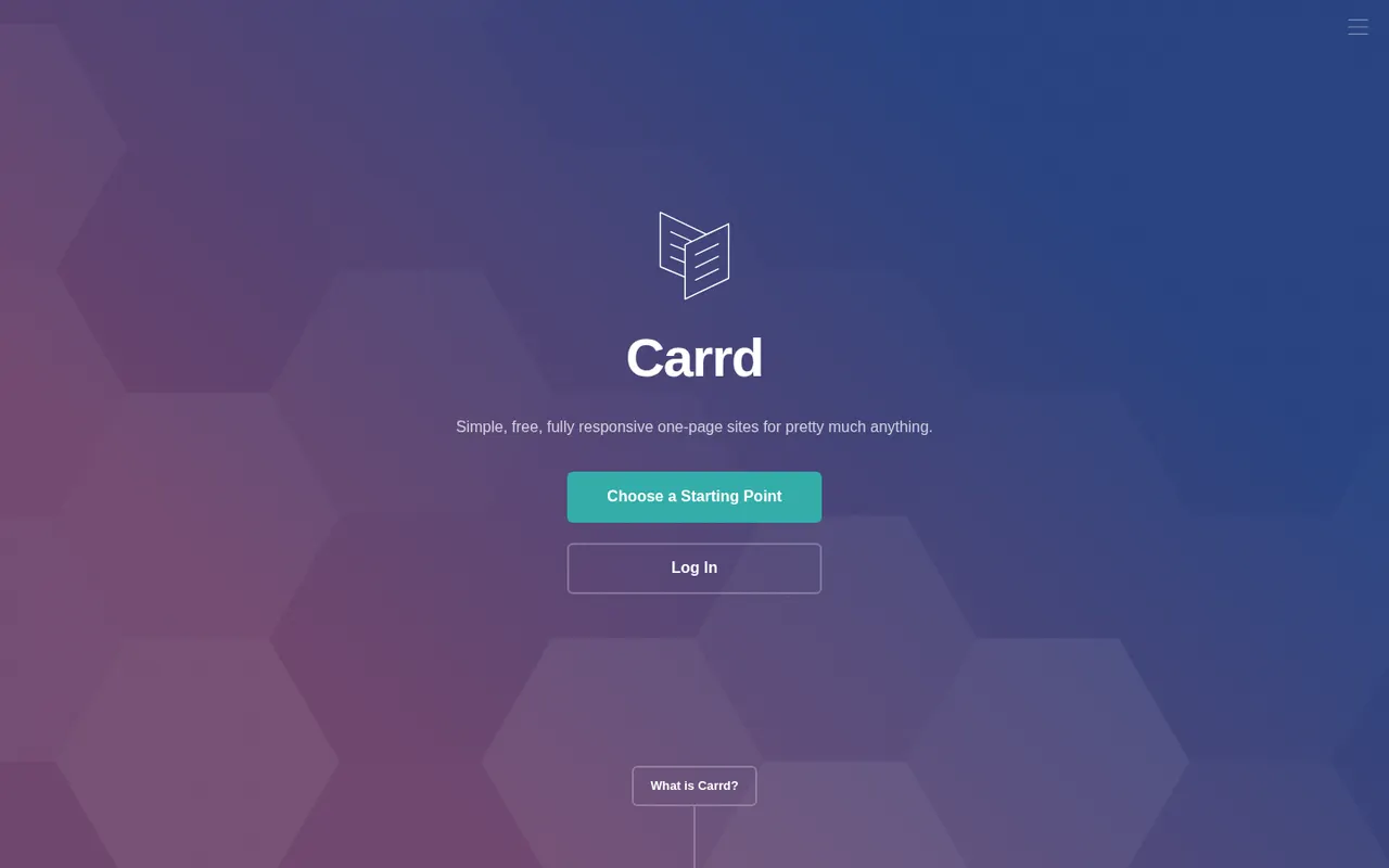 Carrd website screenshot