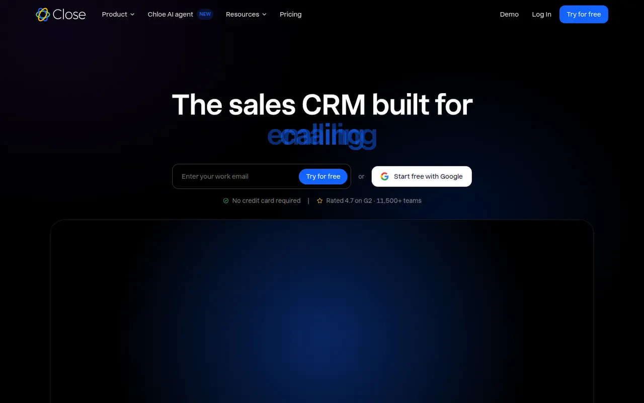 Close website screenshot