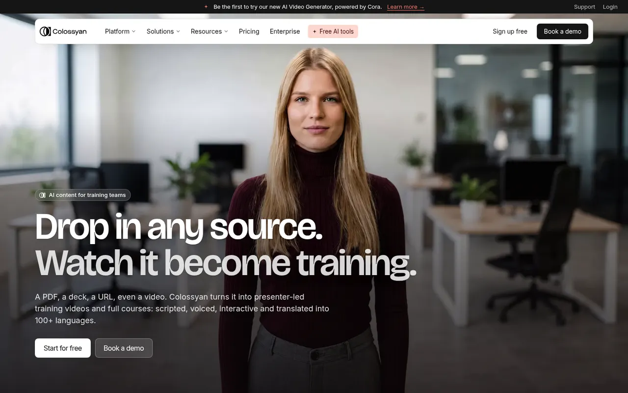 Colossyan website screenshot