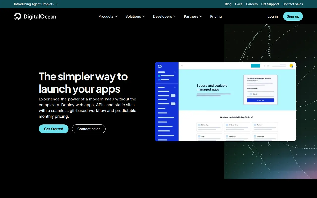 DigitalOcean App Platform website screenshot