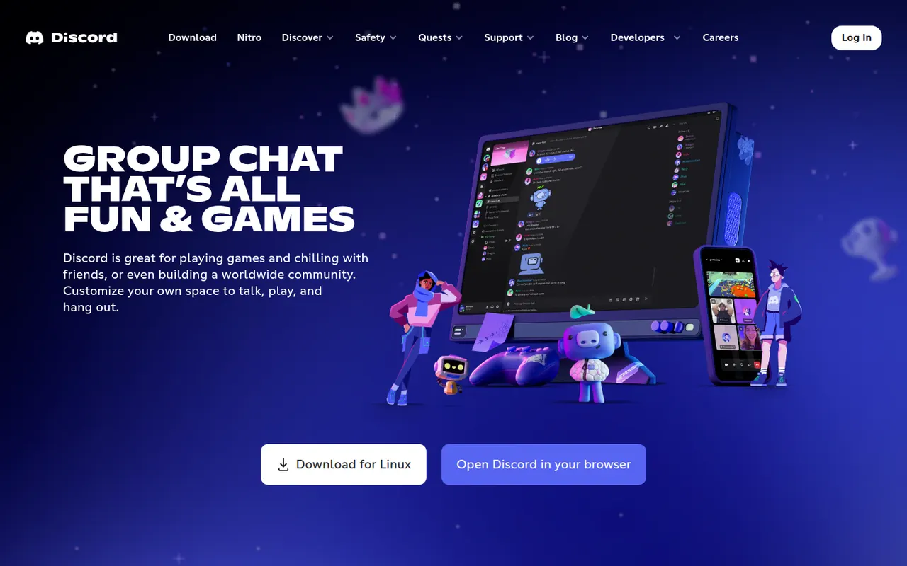 Discord website screenshot
