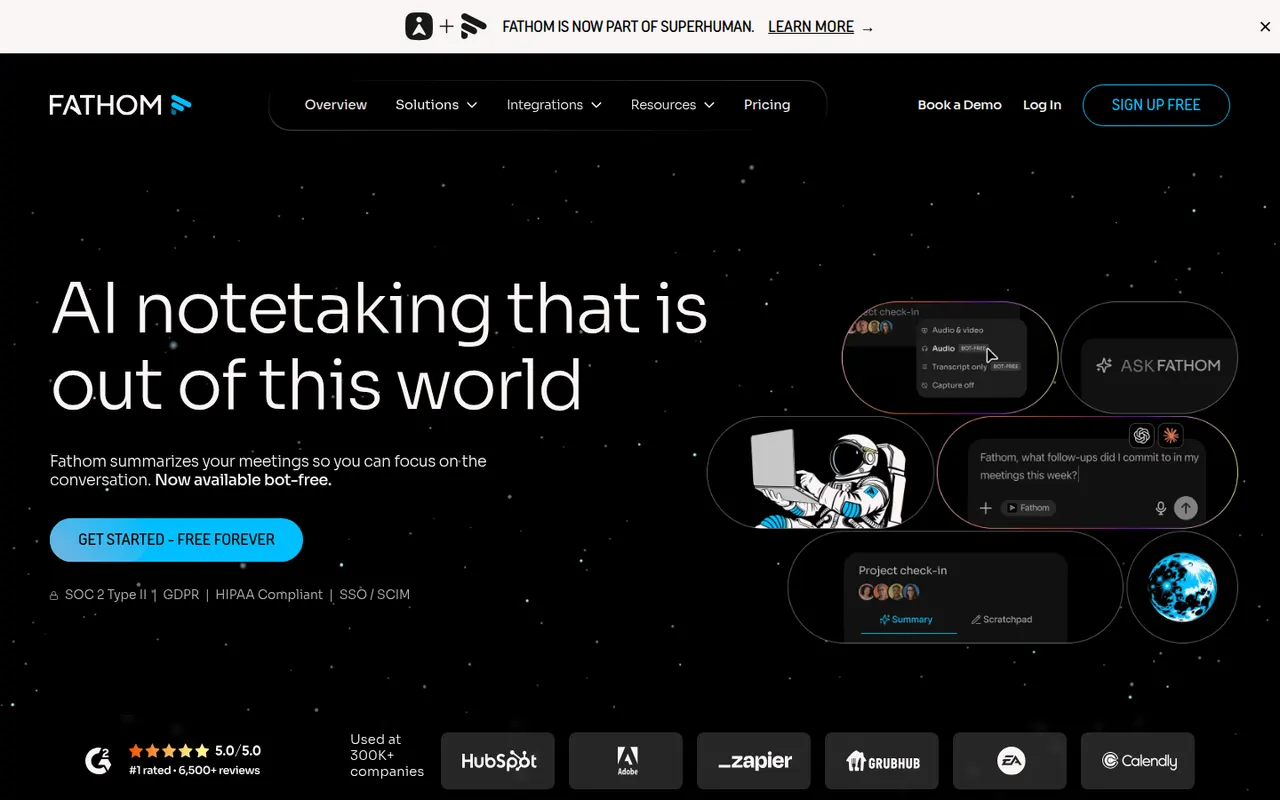 Fathom website screenshot