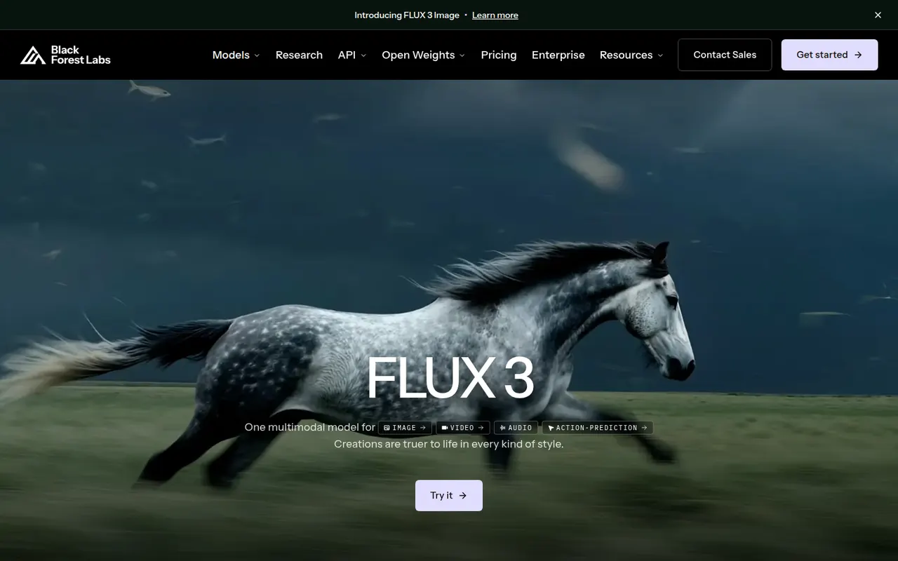 FLUX website screenshot