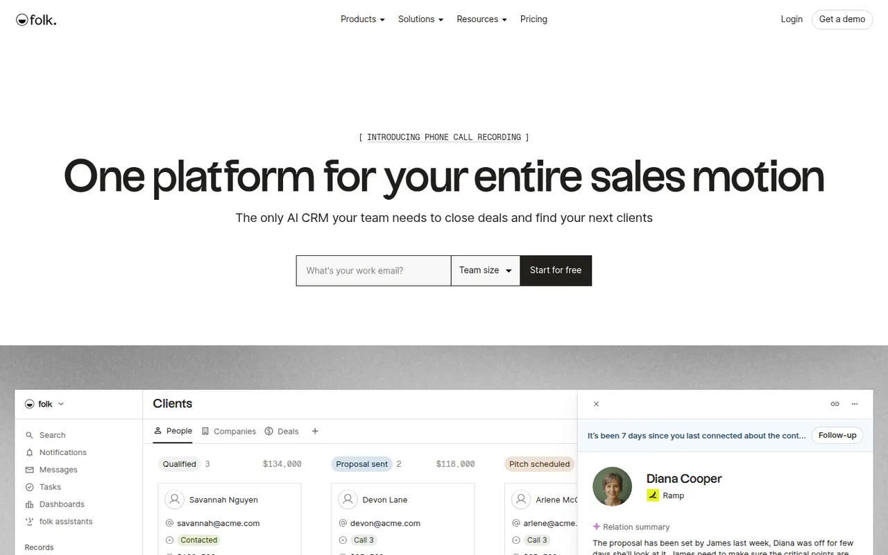 folk website screenshot