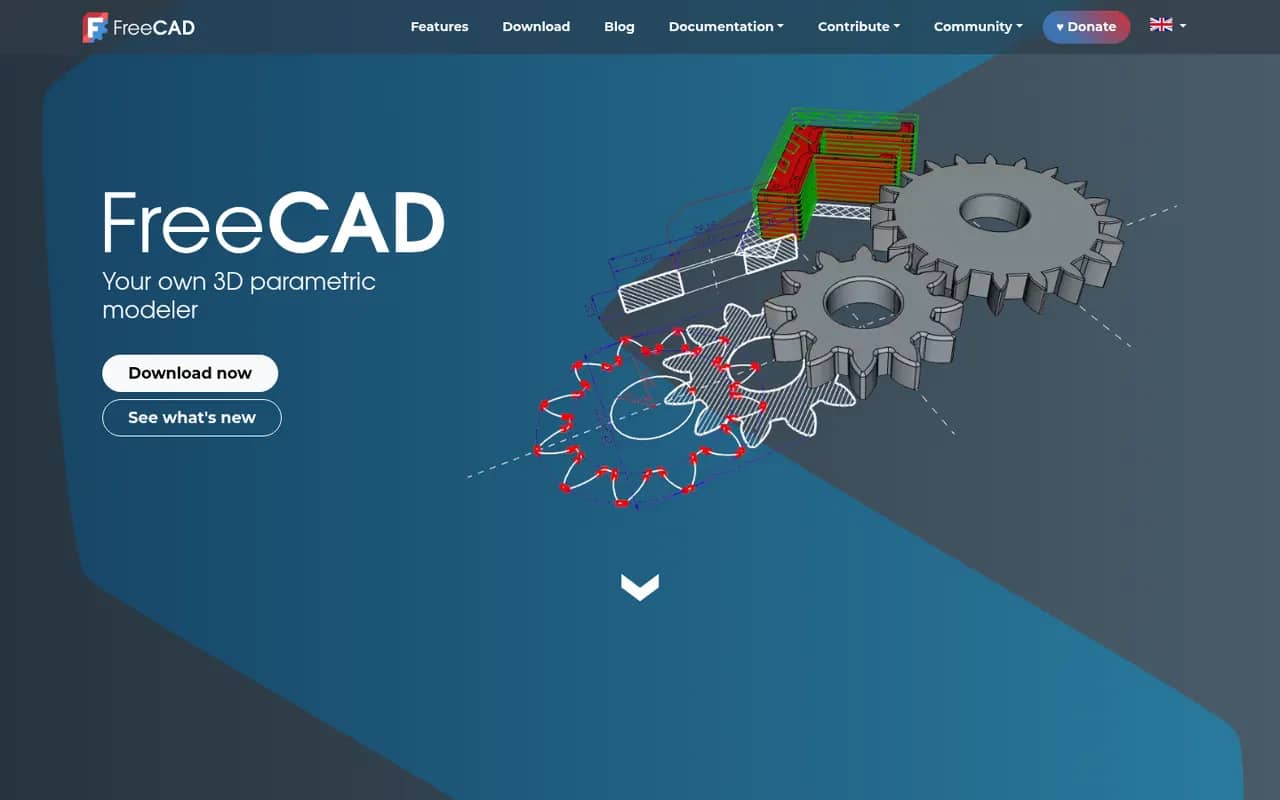 FreeCAD website screenshot