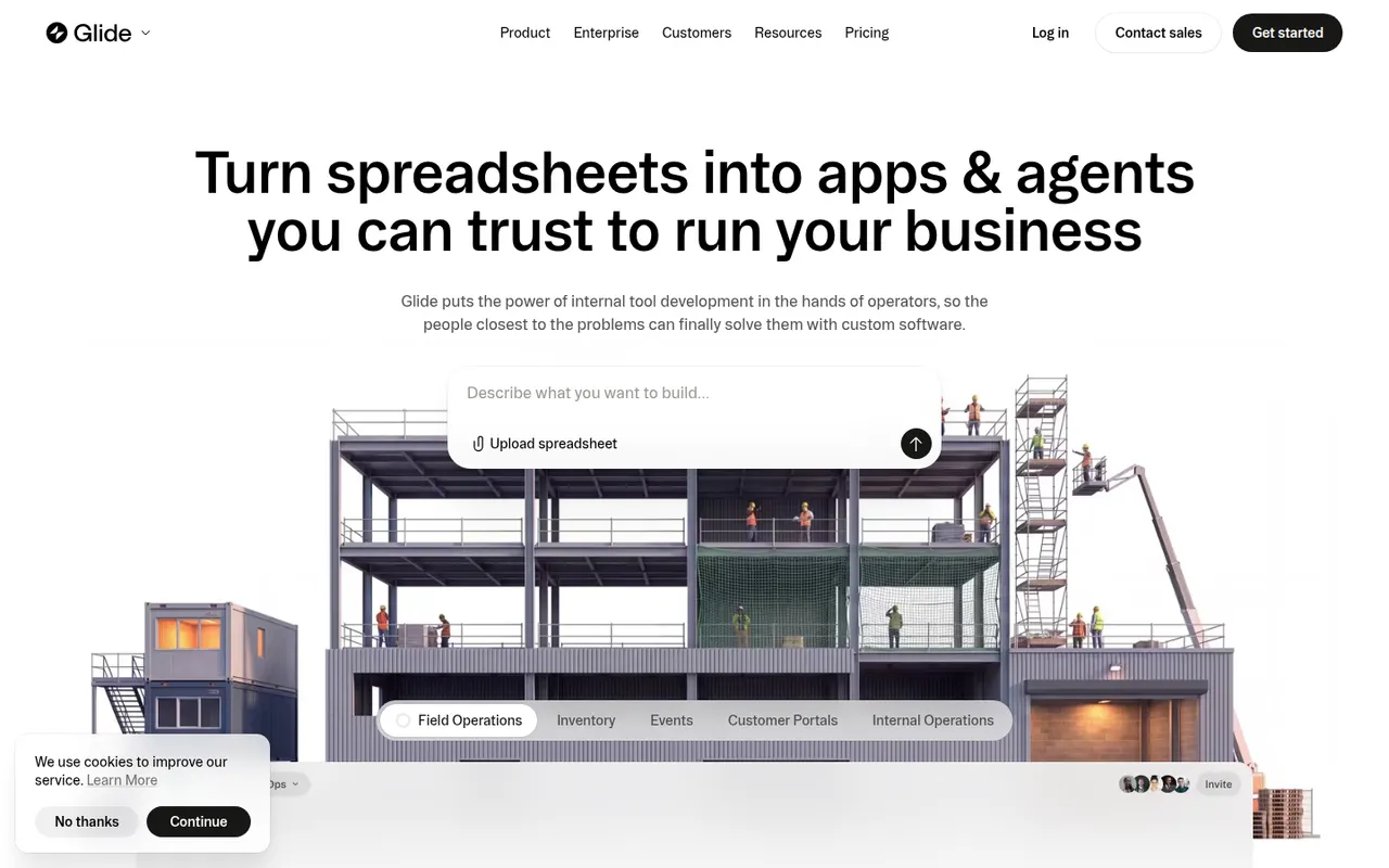 Glide website screenshot