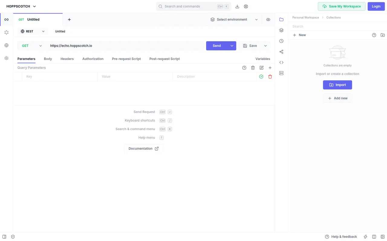 Hoppscotch website screenshot