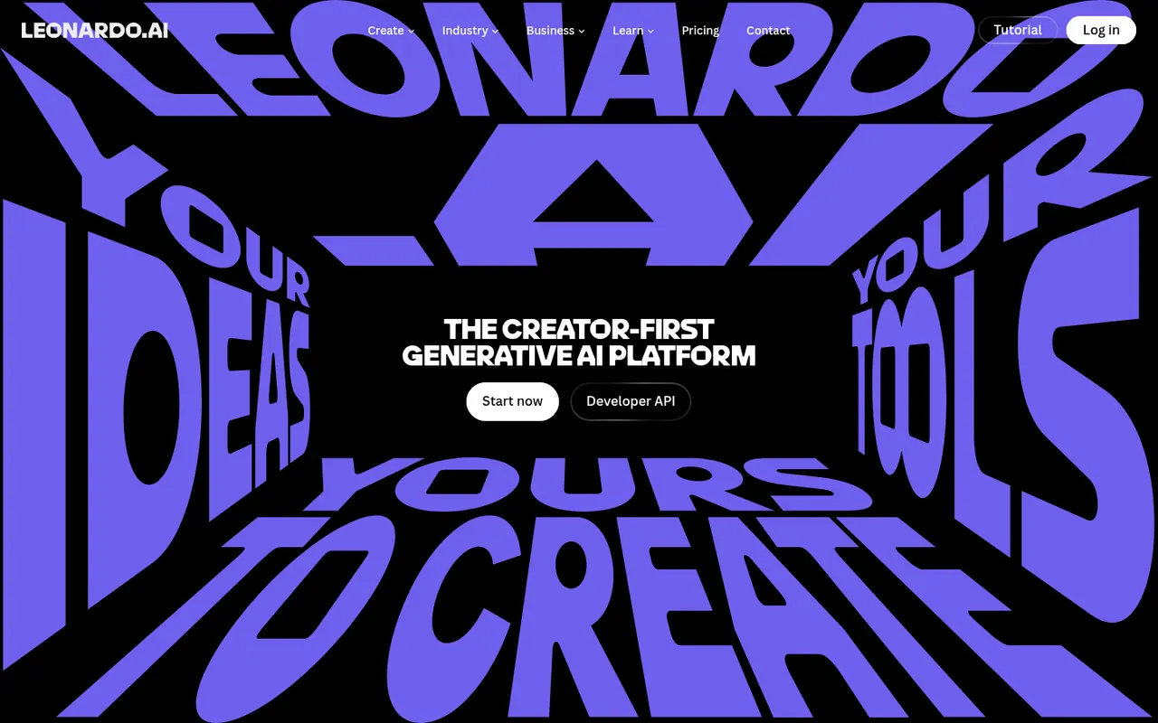 Leonardo.Ai website screenshot