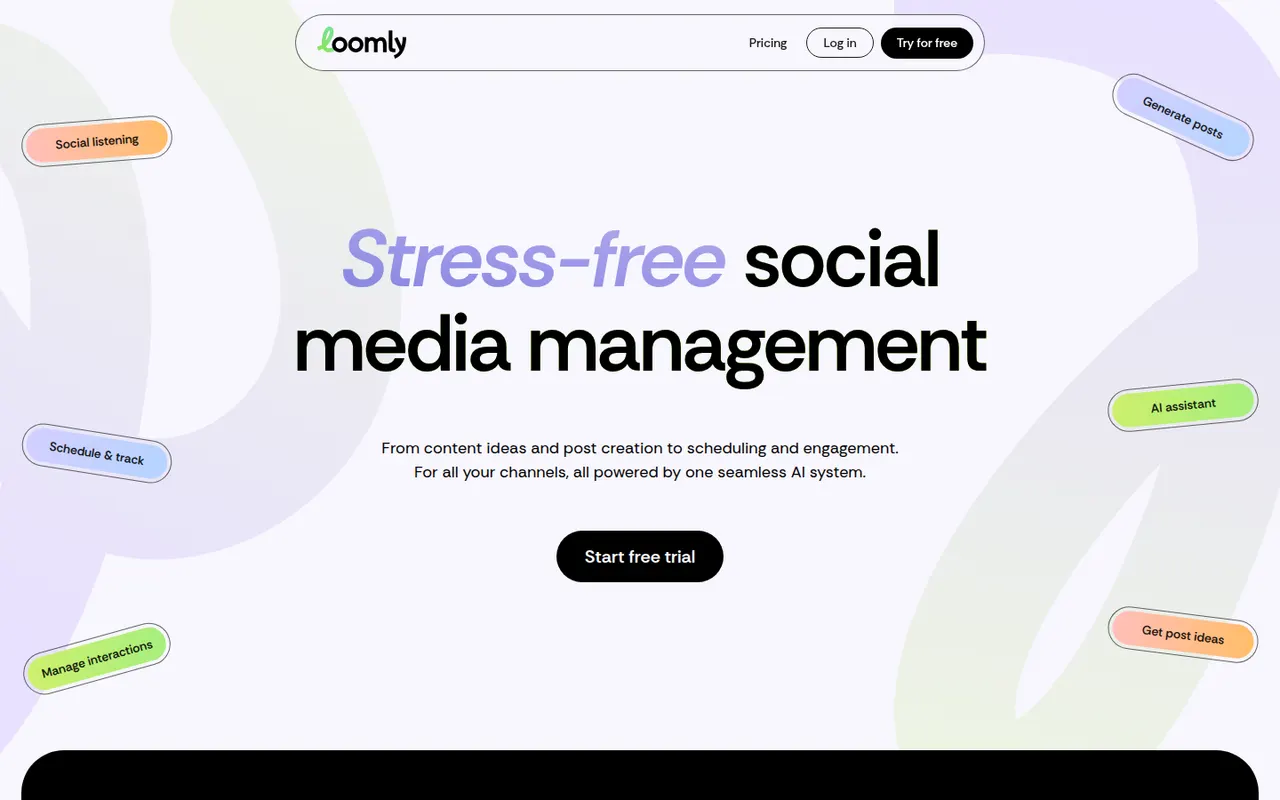 Loomly website screenshot
