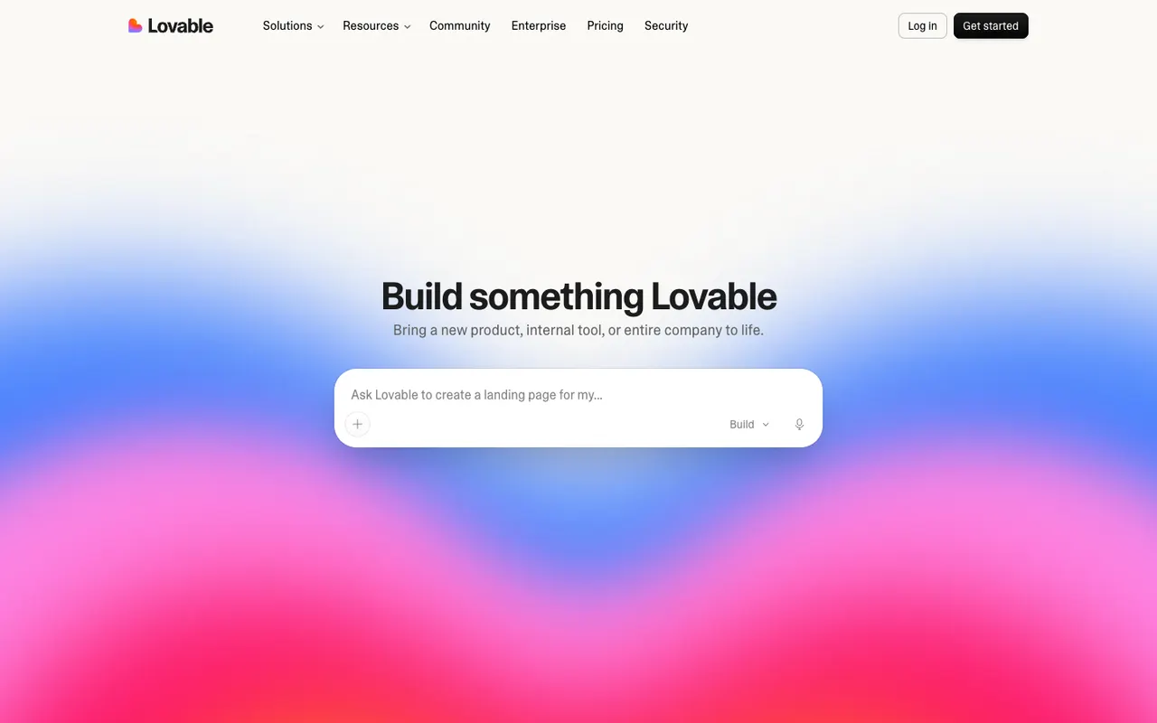 Lovable website screenshot