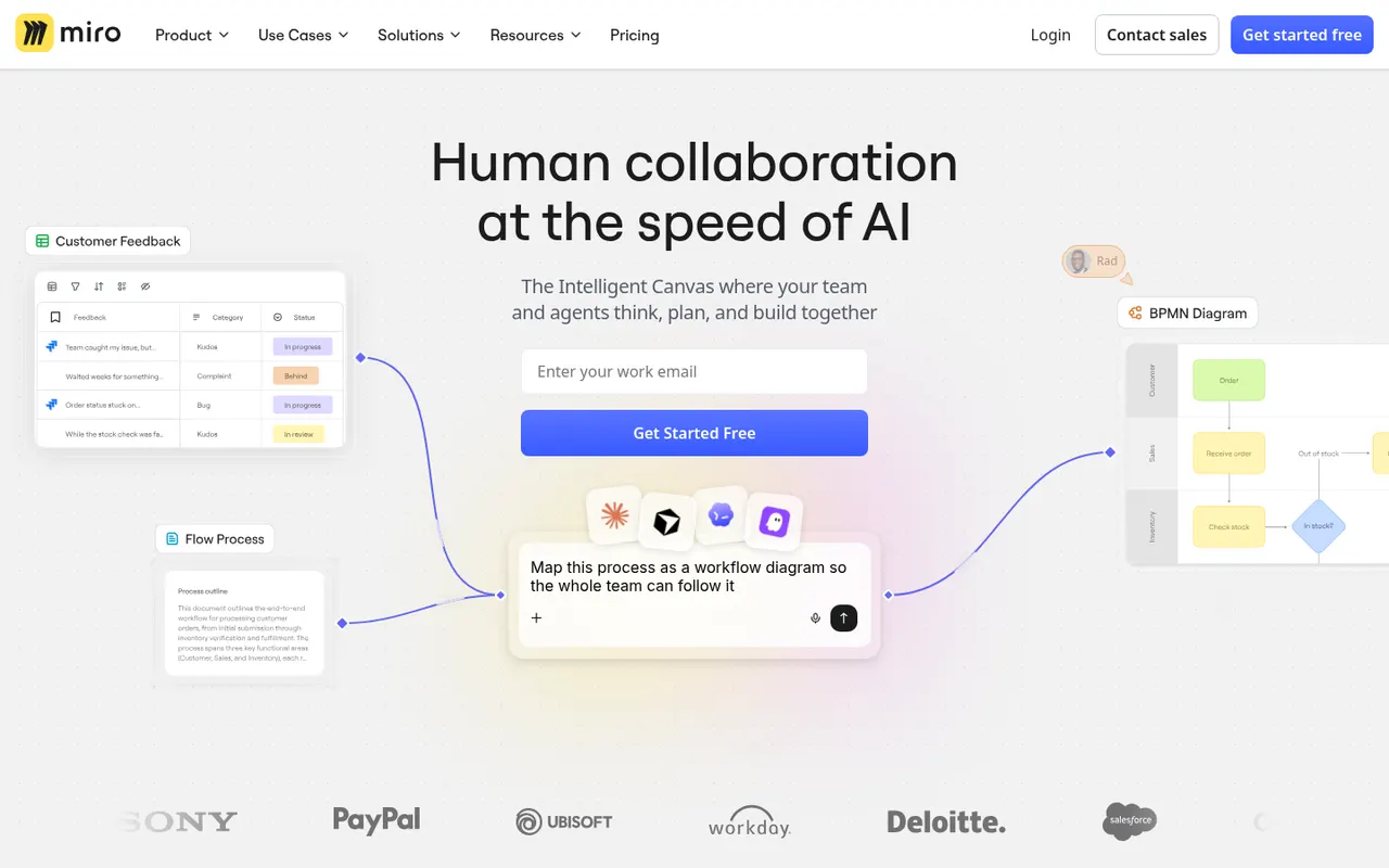 Miro website screenshot