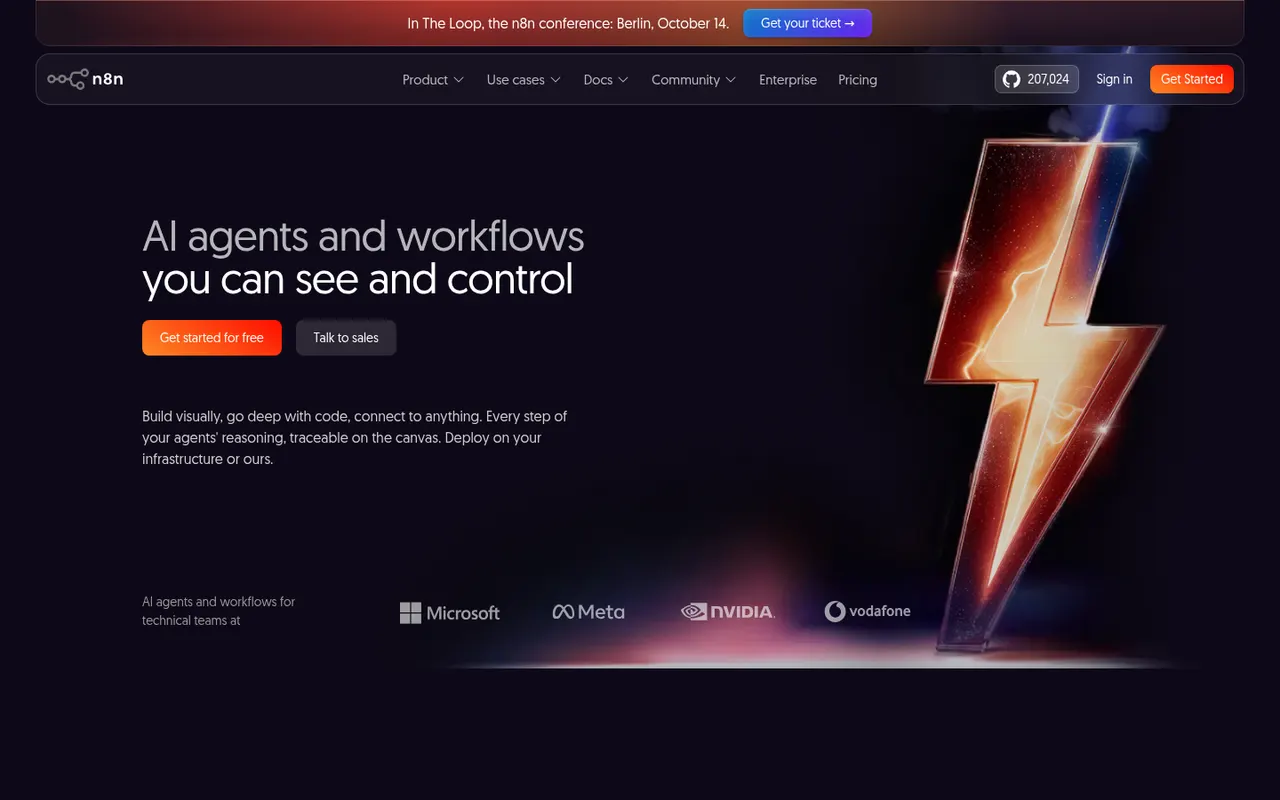 n8n website screenshot