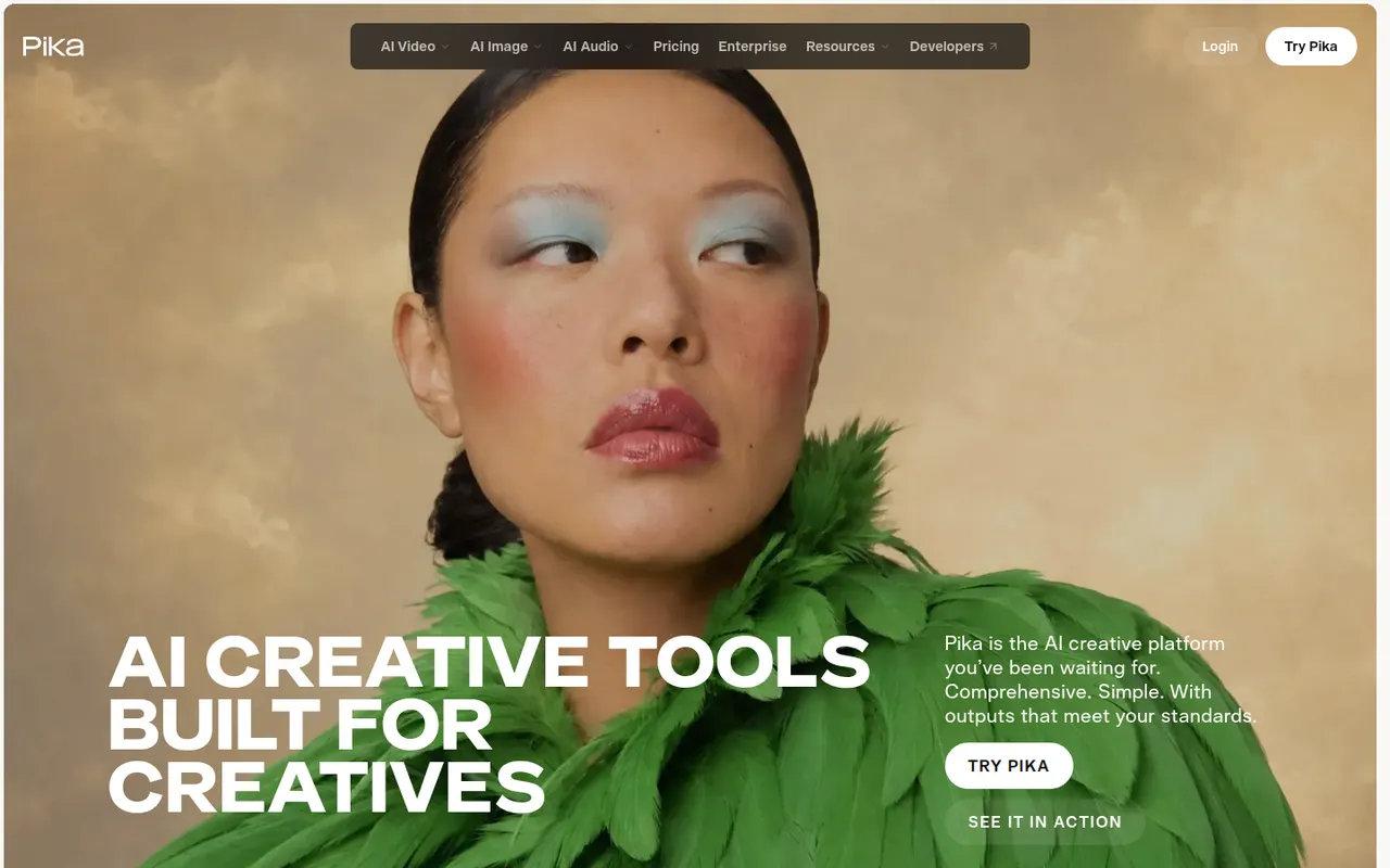 Pika website screenshot