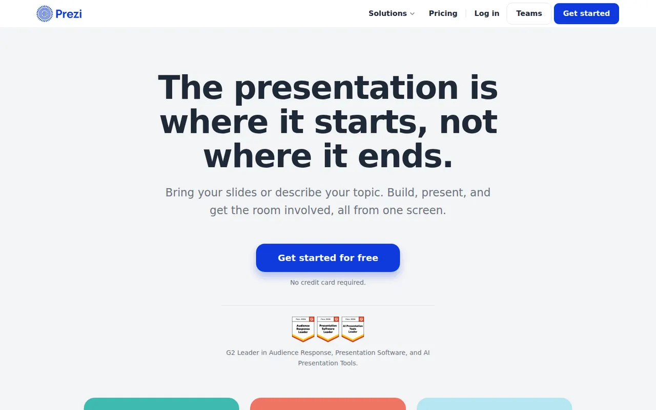 Prezi website screenshot