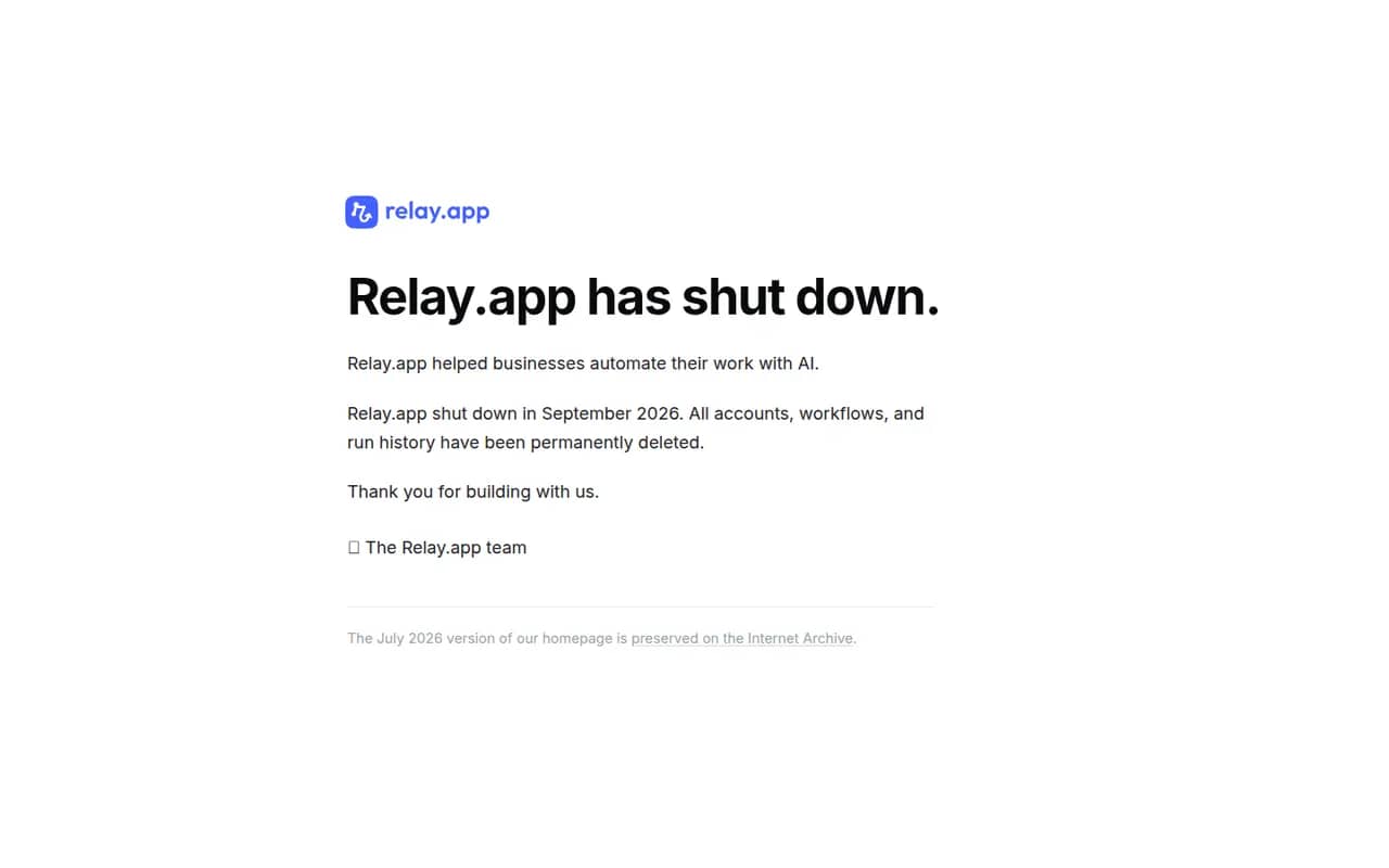 Relay.app website screenshot