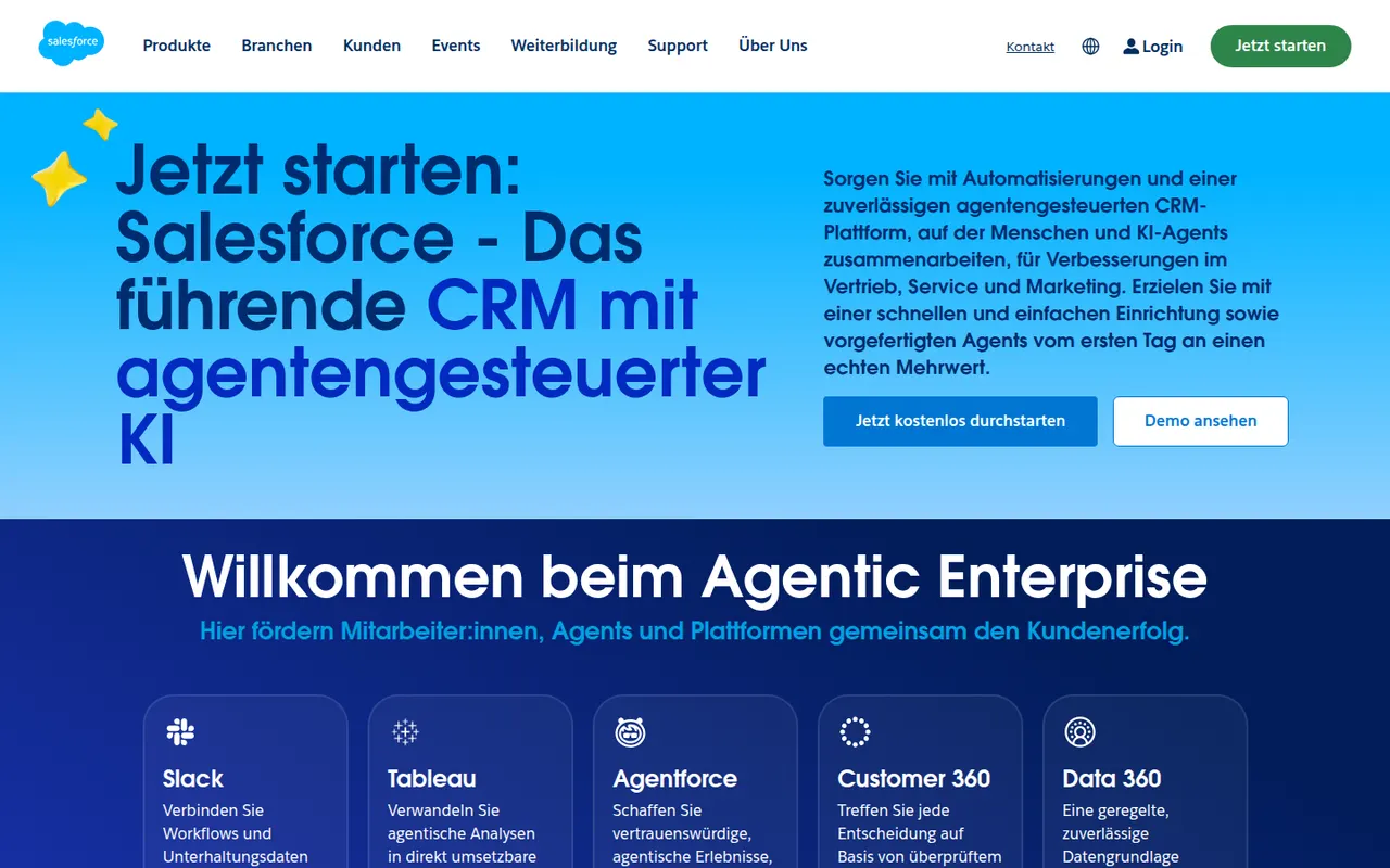Salesforce website screenshot