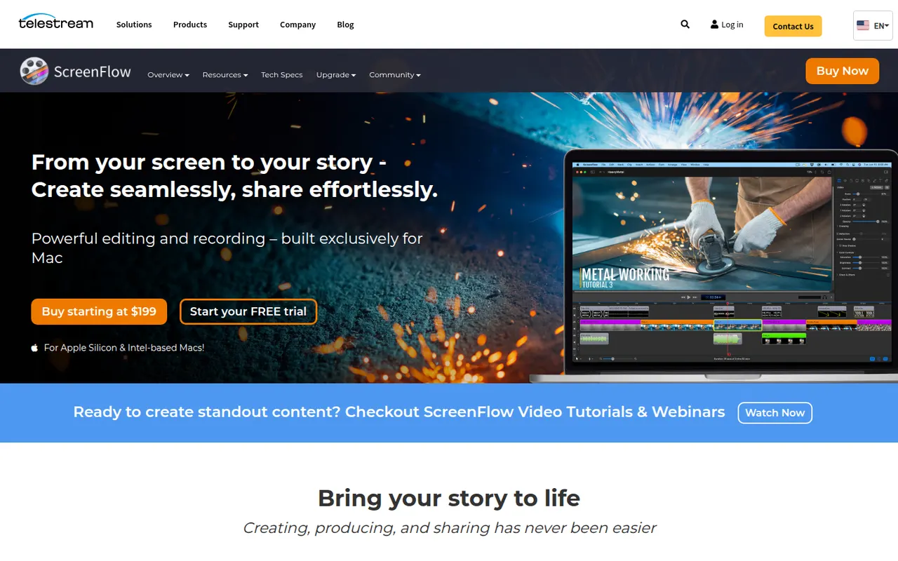 ScreenFlow website screenshot