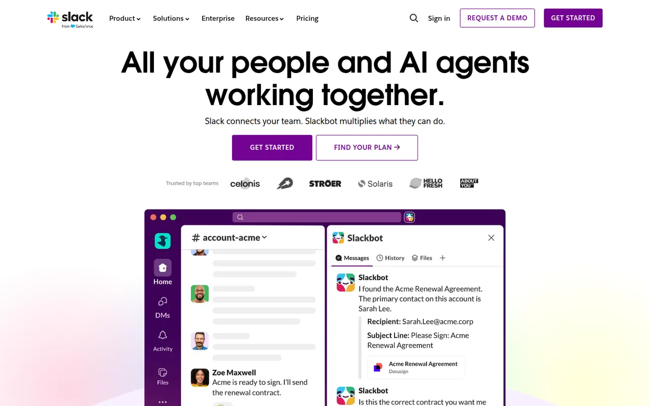 Slack website screenshot