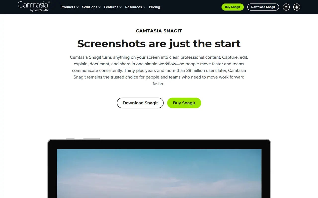 Snagit website screenshot