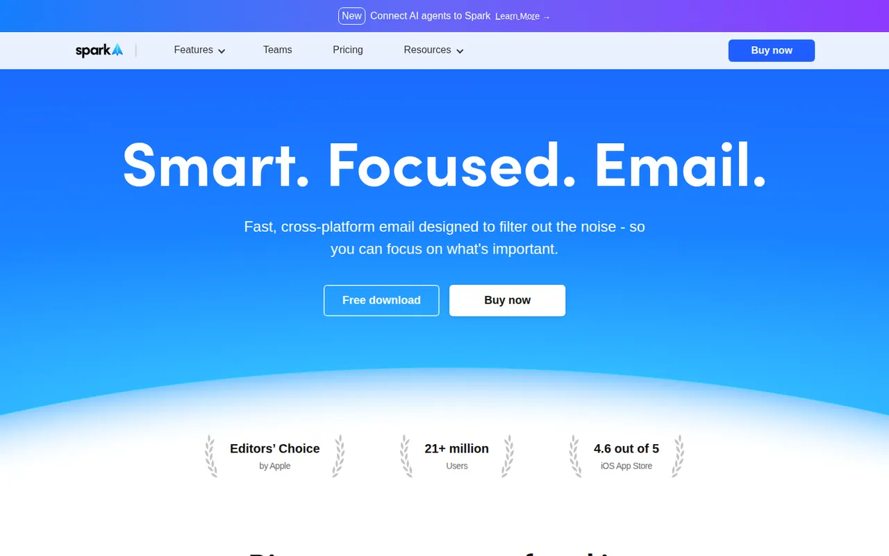 Spark website screenshot