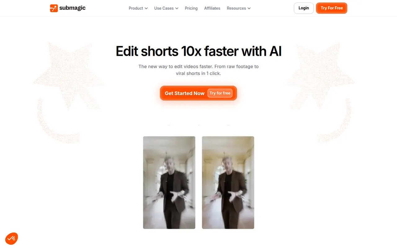 Submagic website screenshot
