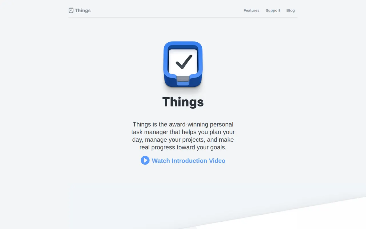 Things 3 website screenshot