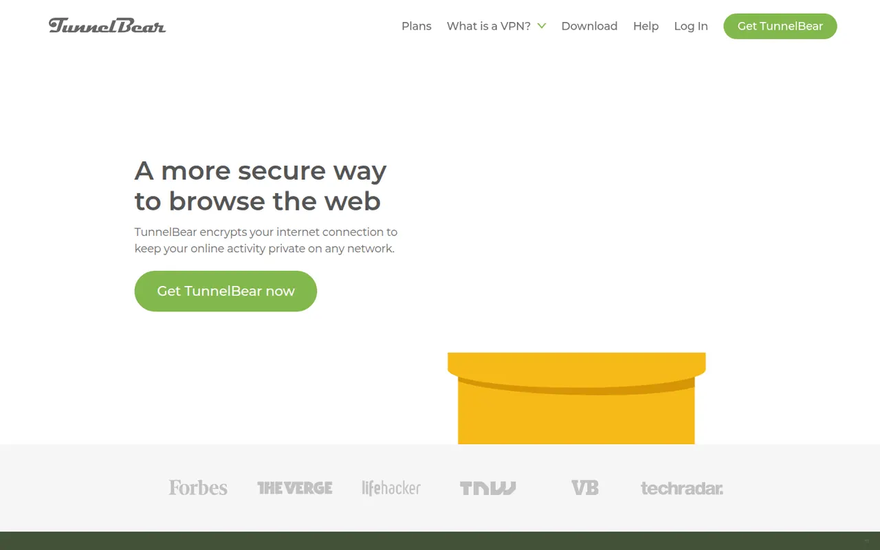 TunnelBear website screenshot