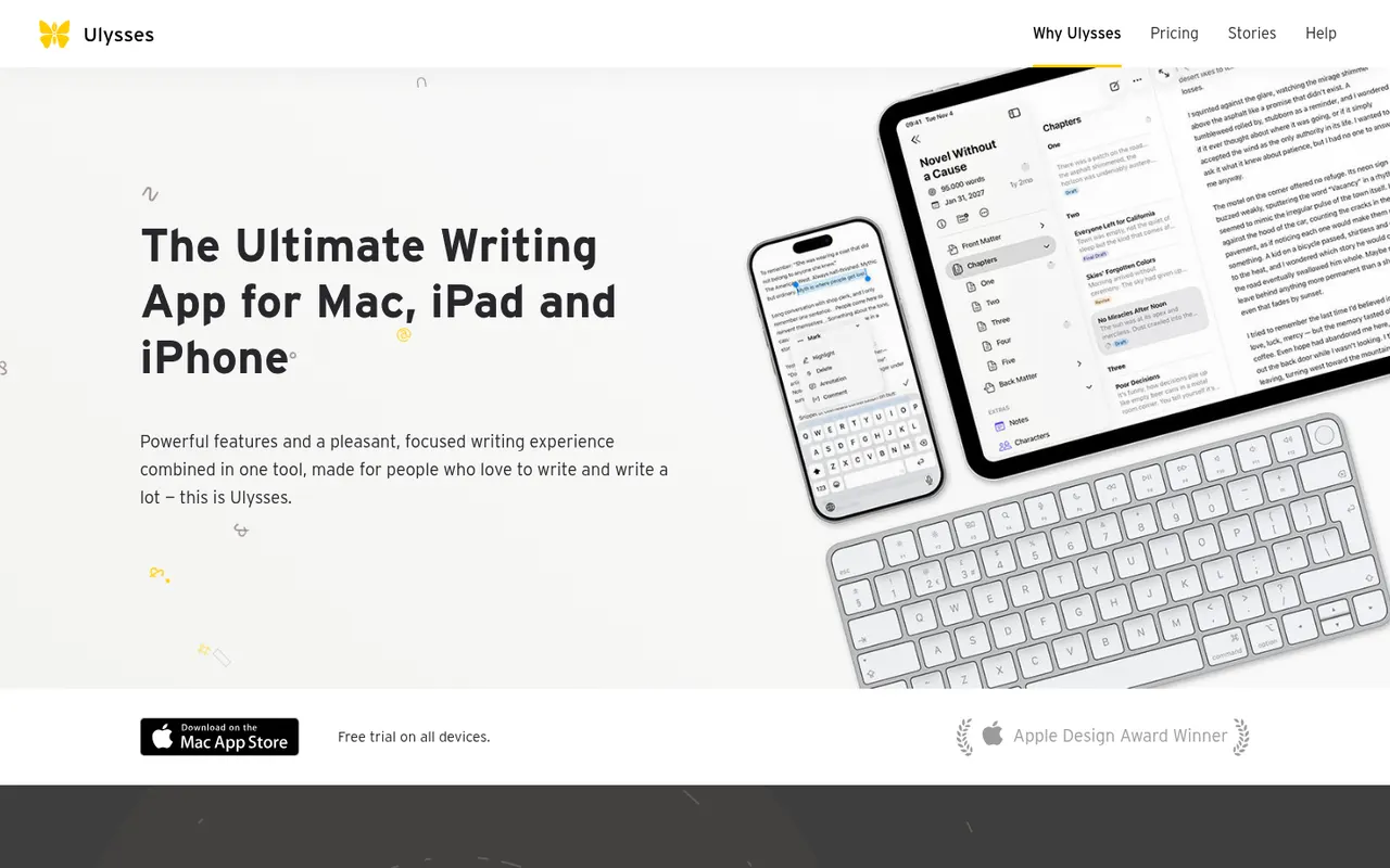 Ulysses website screenshot