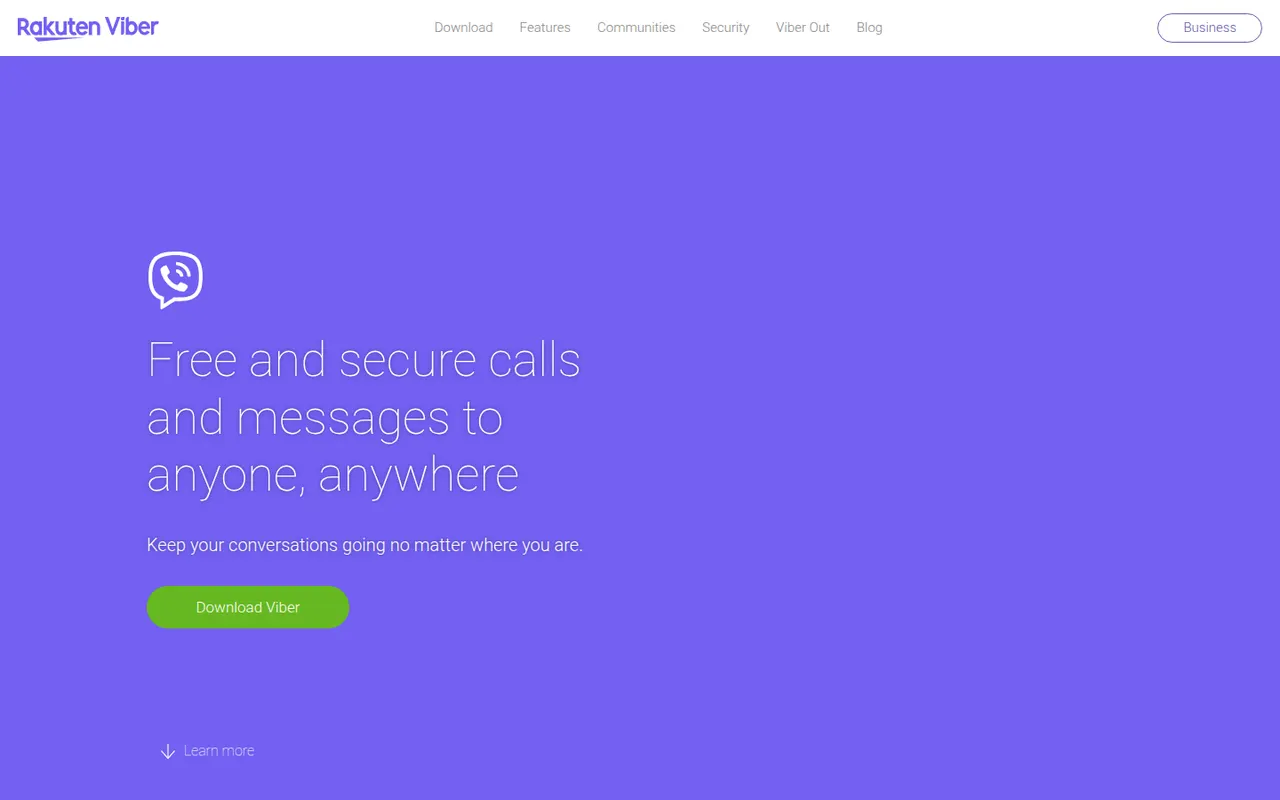 Viber website screenshot