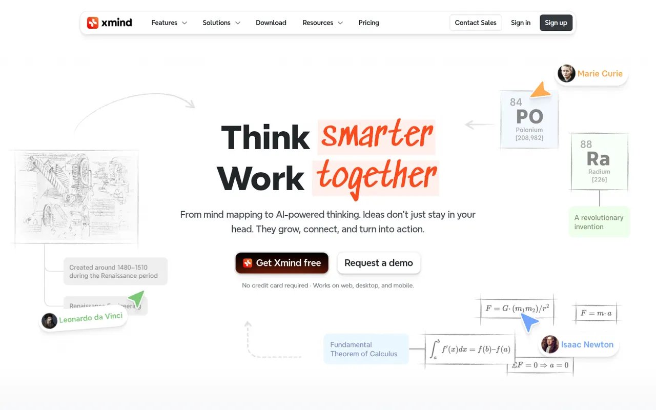 Xmind website screenshot